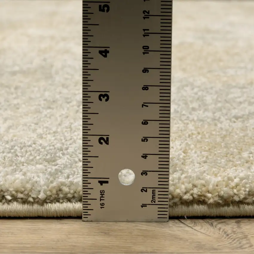 Grey Ivory Beige And Taupe Abstract Power Loom Stain Resistant Area Rug Photo 8