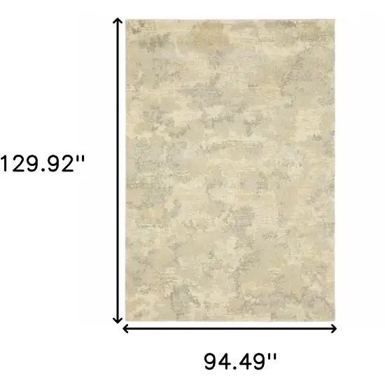 Grey Ivory Beige And Taupe Abstract Power Loom Stain Resistant Area Rug Photo 3