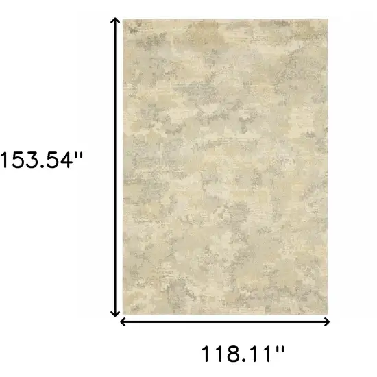 Grey Ivory Beige And Taupe Abstract Power Loom Stain Resistant Area Rug Photo 3