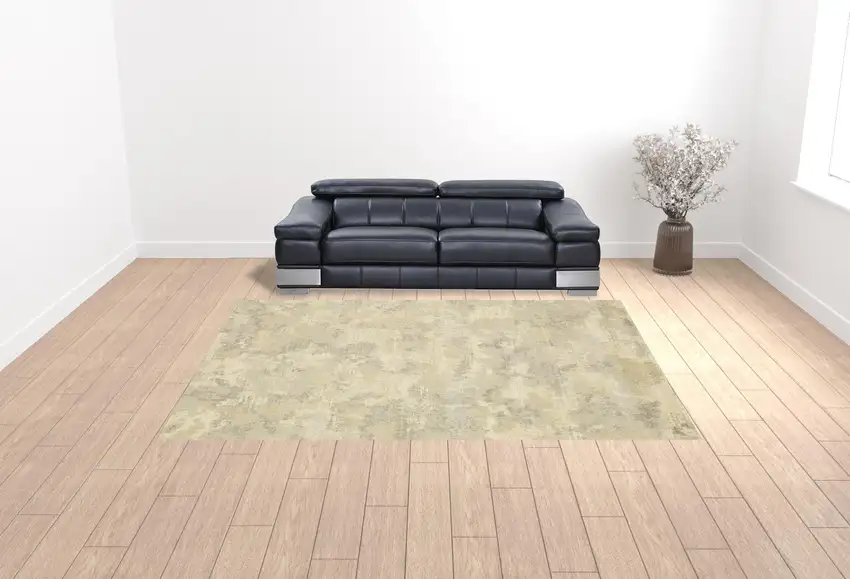 Grey Ivory Beige And Taupe Abstract Power Loom Stain Resistant Area Rug Photo 2
