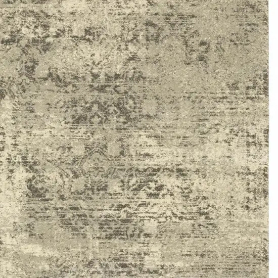 6' X 9' Grey Ivory Beige And Taupe Oriental Power Loom Stain Resistant Area Rug Photo 3