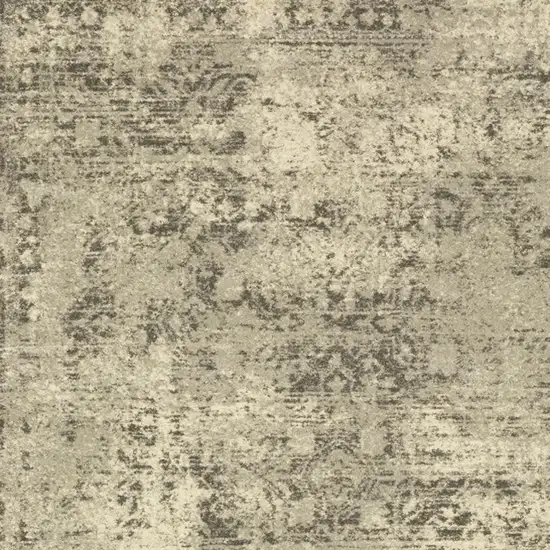 Grey Ivory Beige And Taupe Oriental Power Loom Stain Resistant Area Rug Photo 3