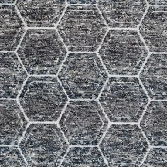 Gray and Ivory Geometric Area Rug Photo 3