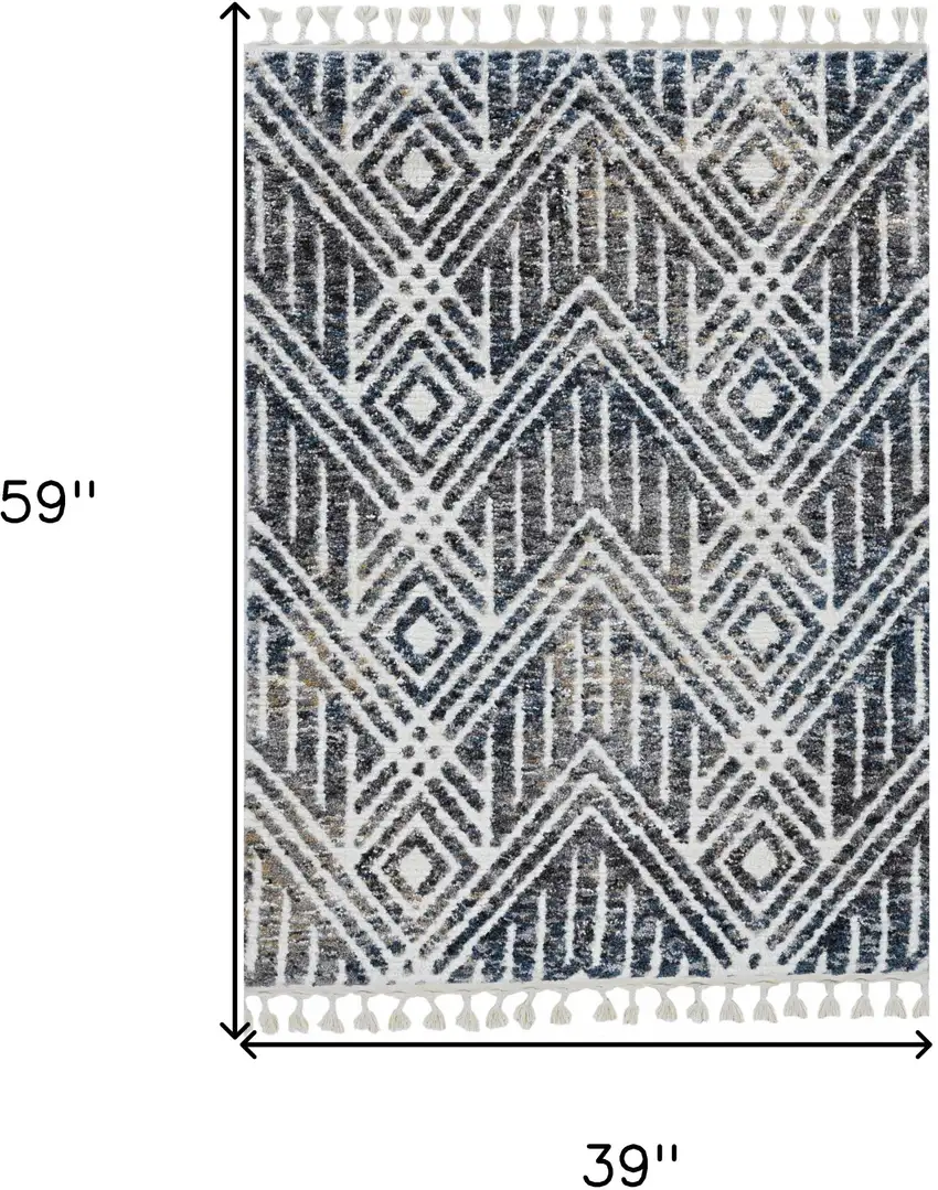 Gray and Ivory Area Rug Photo 5