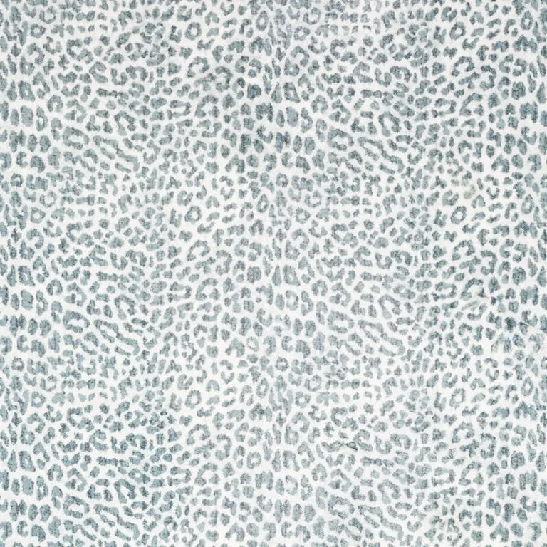 Grey Leopard Print Round Shag Handmade Non Skid Area Rug Photo 4