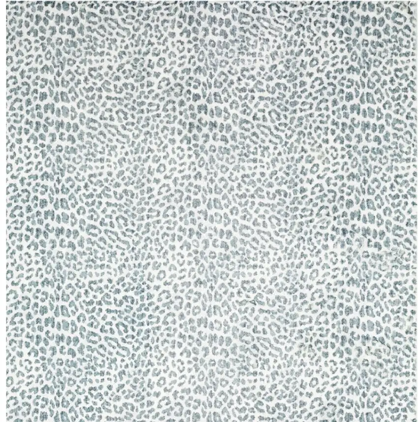 Grey Leopard Print Shag Handmade Non Skid Area Rug Photo 4