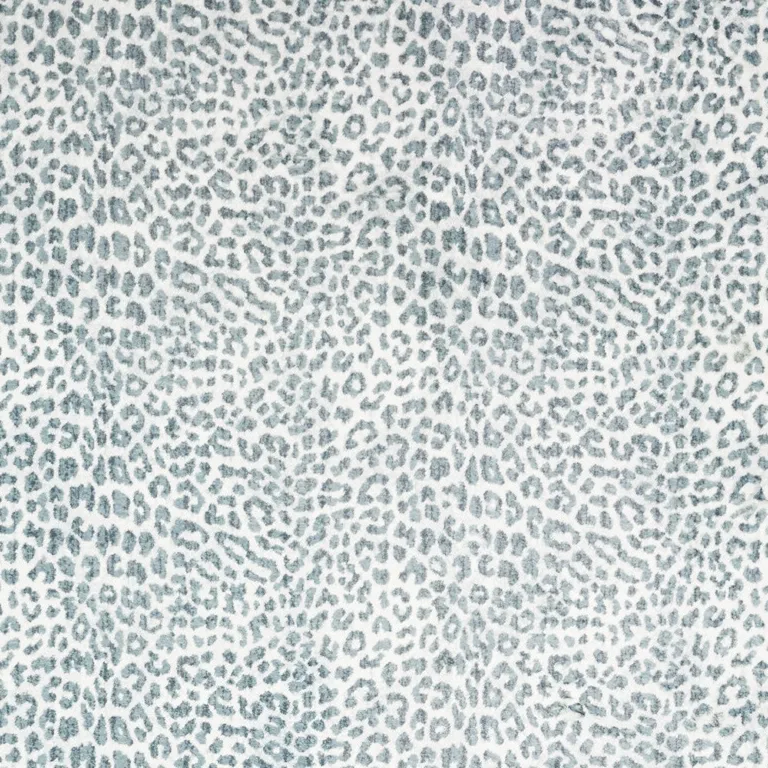 Grey Leopard Print Shag Handmade Non Skid Runner Rug Photo 4
