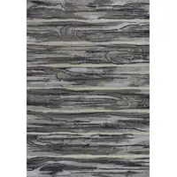 Photo of Grey Machine Woven Abstract Brushstroke Indoor Area Rug