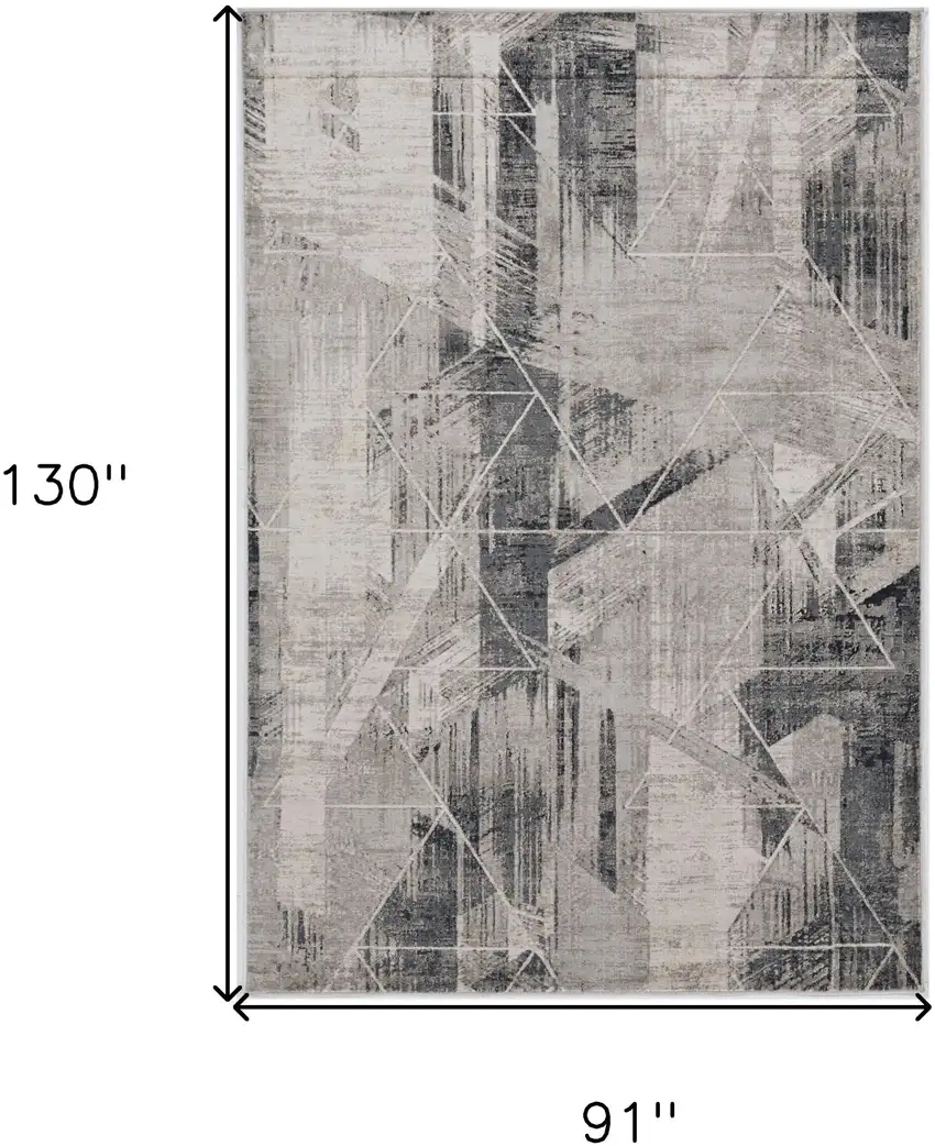 Gray Abstract Area Rug Photo 3