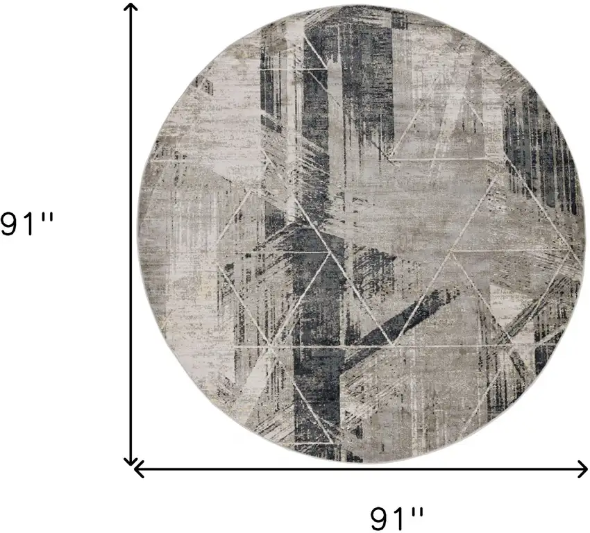 Gray Geometric Area Rug Photo 6
