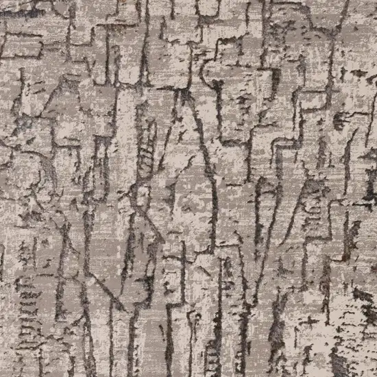 Gray And Black Abstract Distressed Area Rug Photo 5