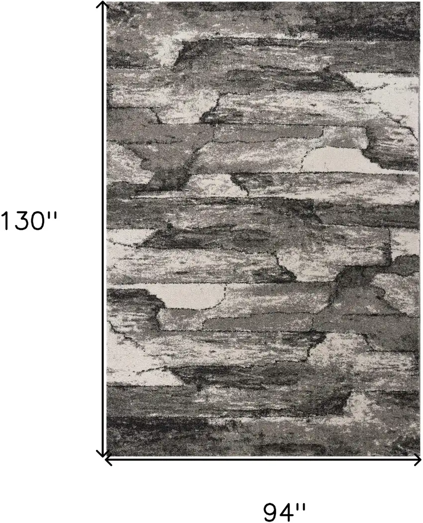Gray Abstract Area Rug Photo 3