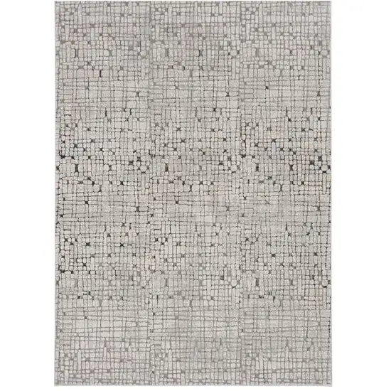 Gray And Black Abstract Area Rug Photo 2