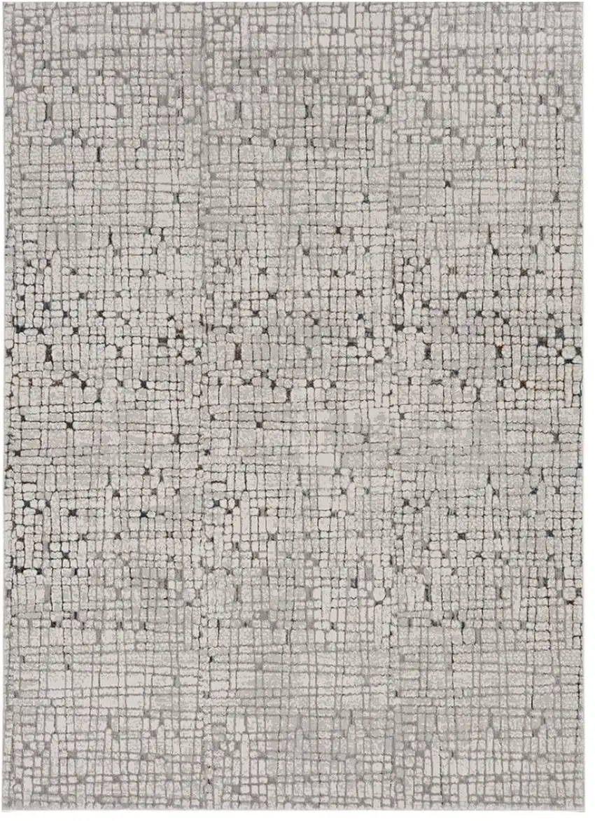 Gray And Black Abstract Area Rug Photo 2