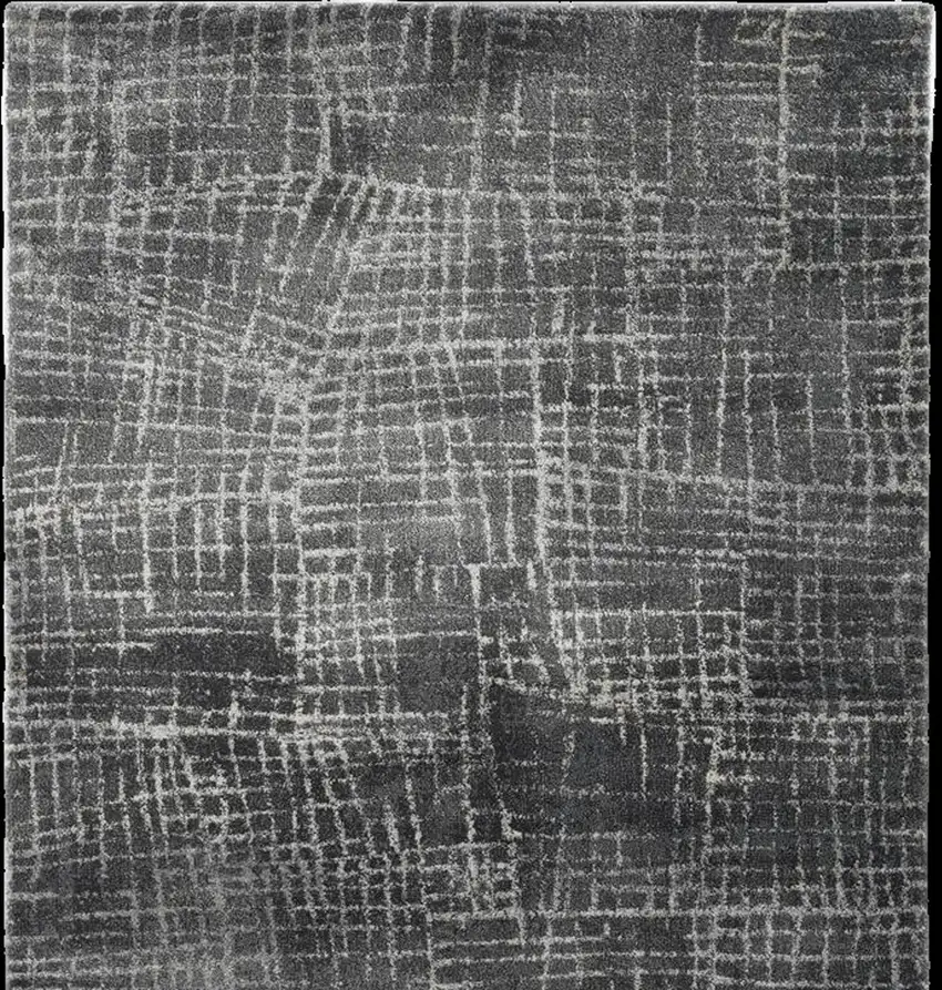 3'X5' Grey Machine Woven Abstract Scratch Indoor Area Rug Photo 5