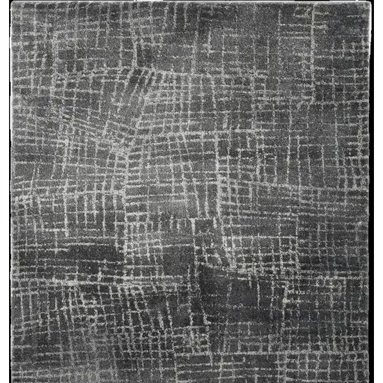 Gray And Dark Gray Abstract Area Rug Photo 3