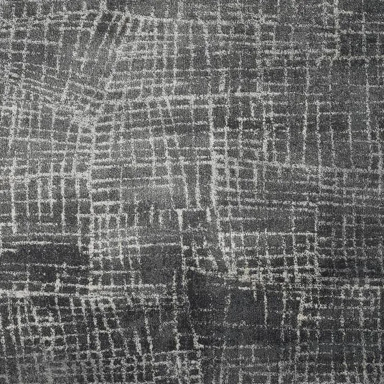 Grey Machine Woven Abstract Scratch Indoor Area Rug Photo 2