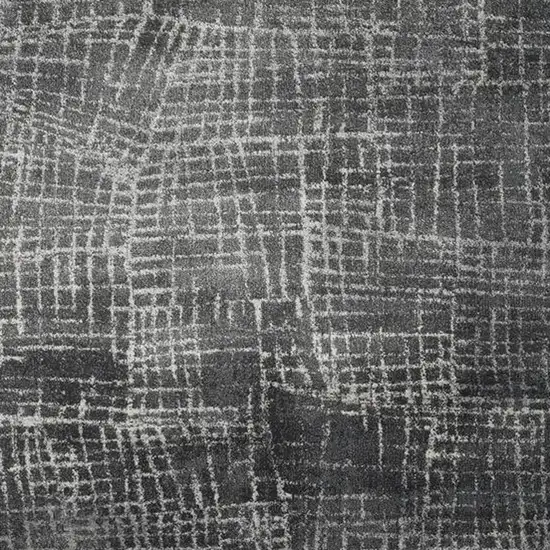 Gray And Dark Gray Abstract Area Rug Photo 4