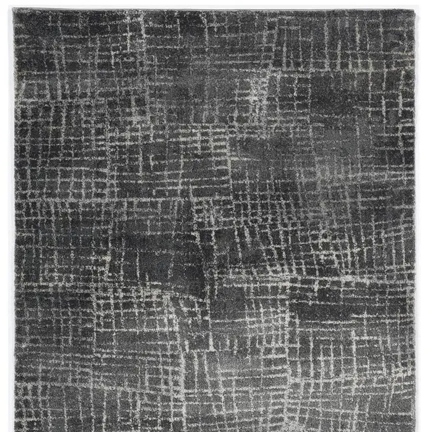 Grey Machine Woven Abstract Scratch Indoor Area Rug Photo 6
