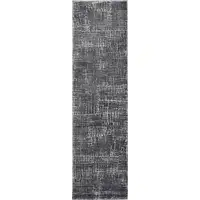 Photo of Grey Machine Woven Abstract Scratch Indoor Area Rug