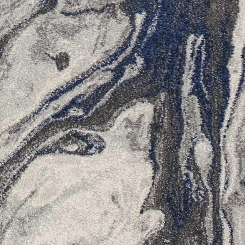 Blue And Gray Abstract Area Rug Photo 4