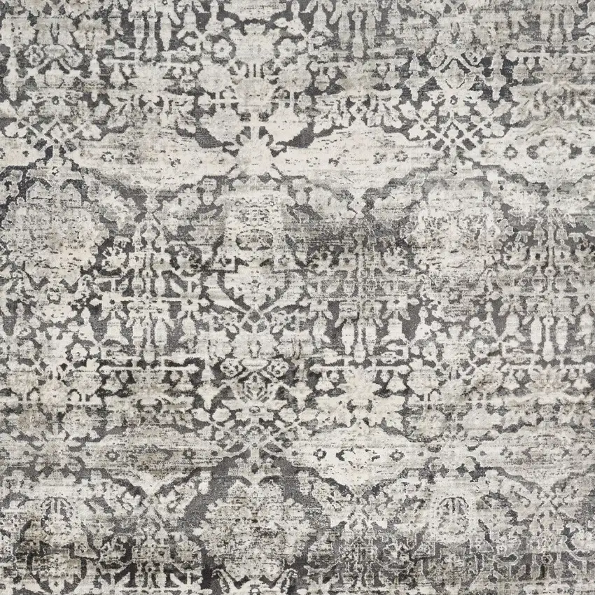 Gray Floral Area Rug Photo 8
