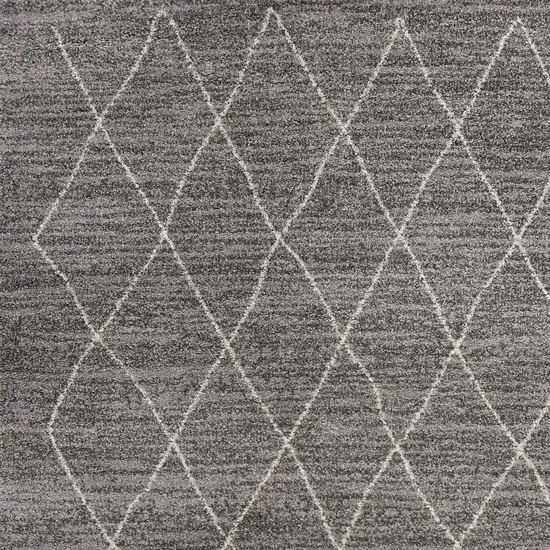 Grey Machine Woven Geometric Indoor Area Rug Photo 3
