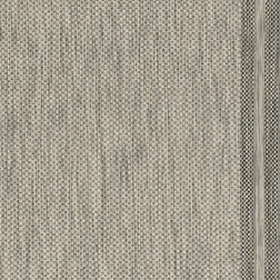 3'X4' Grey Machine Woven Uv Treated Bordered Indoor Outdoor Accent Rug Photo 3