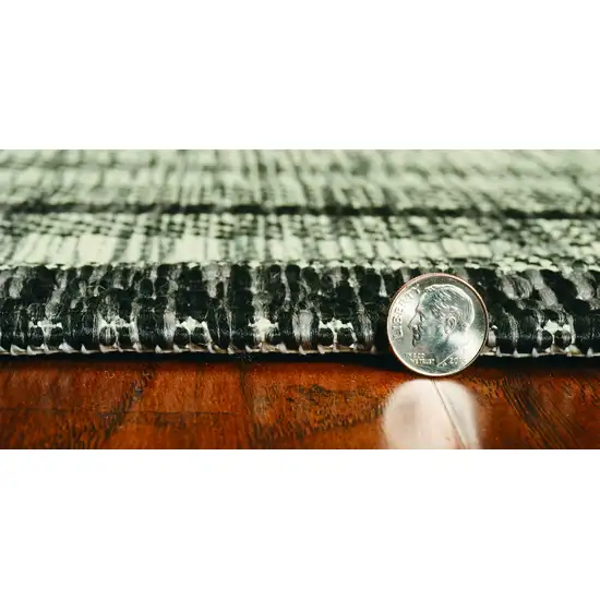 Grey Machine Woven UV Treated Bordered Indoor Outdoor Area Rug Photo 4