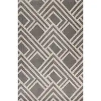 Photo of Grey Machine Woven UV Treated Geometric Indoor Outdoor Accent Rug
