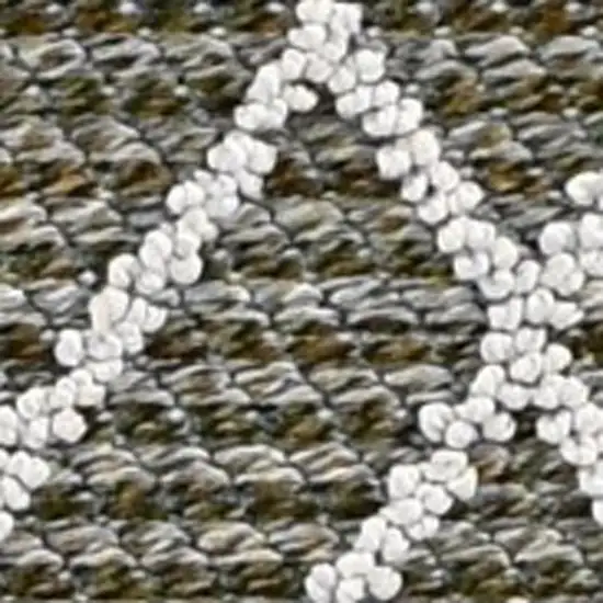 Gray Geometric Indoor Outdoor Area Rug Photo 5