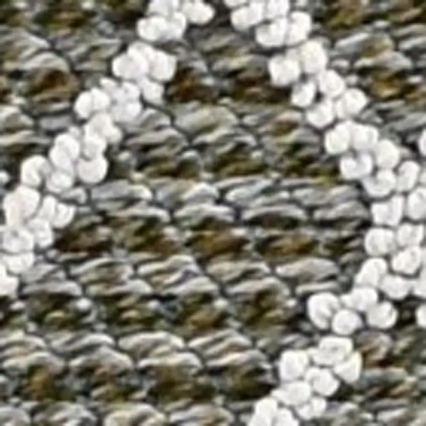 Gray Geometric Indoor Outdoor Area Rug Photo 4