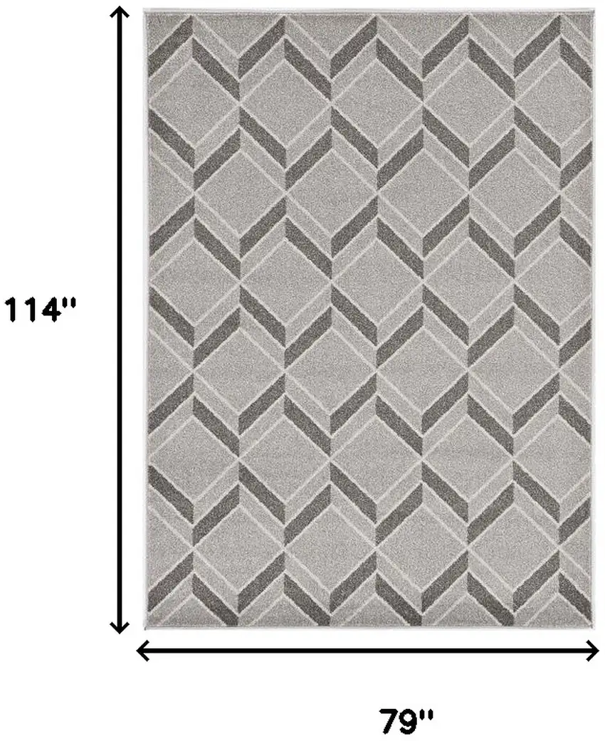 7'X10' Grey Machine Woven Uv Treated Herringbone Illusion Indoor Outdoor Area Rug Photo 7