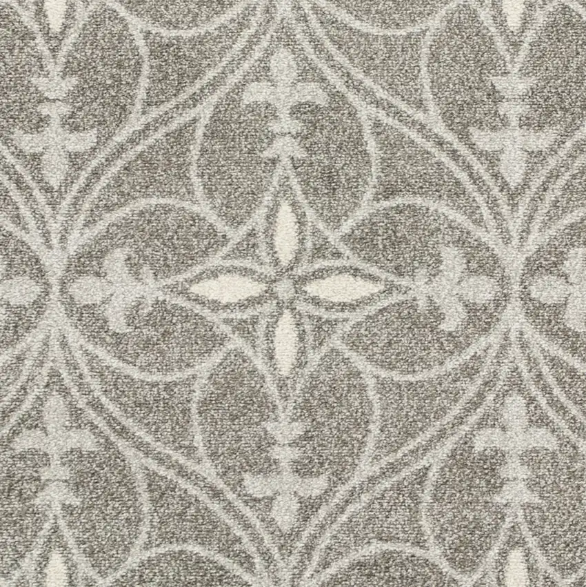 Grey Machine Woven UV Treated Ogee Indoor Outdoor Area Rug Photo 2