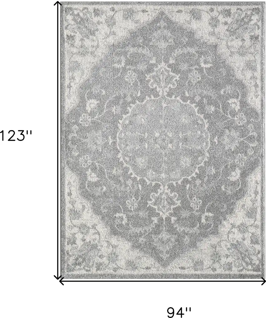 Grey Medallion Indoor Area Rug Photo 3