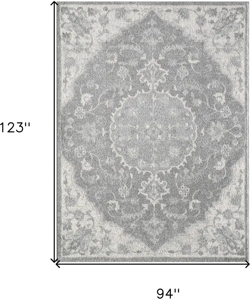 Gray Medallion Area Rug Photo 6