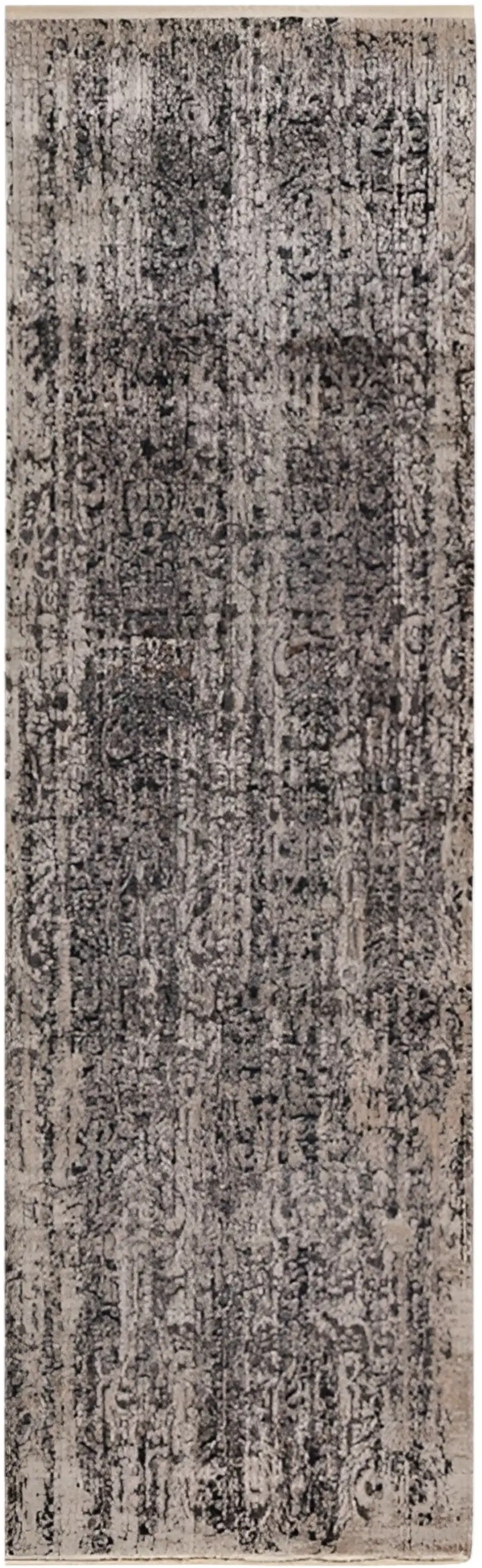 2' X 8' Grey Medallion Runner Rug Photo 1