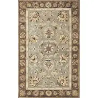 Photo of Grey Mocha Hand Tufted Traditional Floral Indoor Area Rug