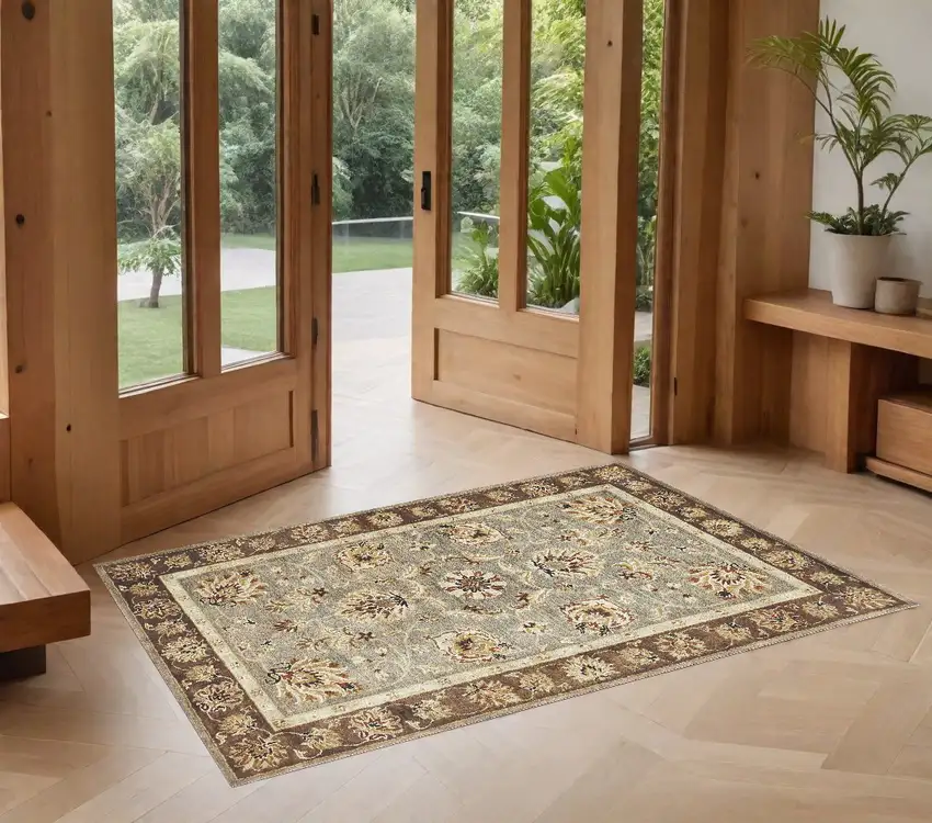 Gray Wool Hand Tufted Area Rug Photo 1