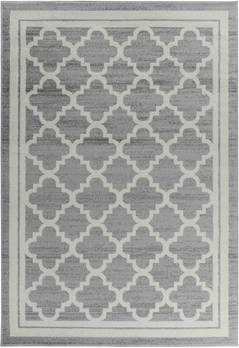 Grey Moroccan Area Rug Photo 4