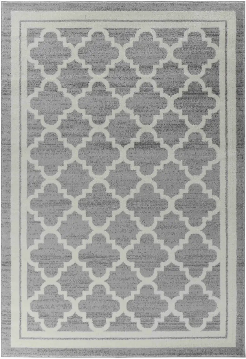 5' X 8' Grey Moroccan Area Rug Photo 5
