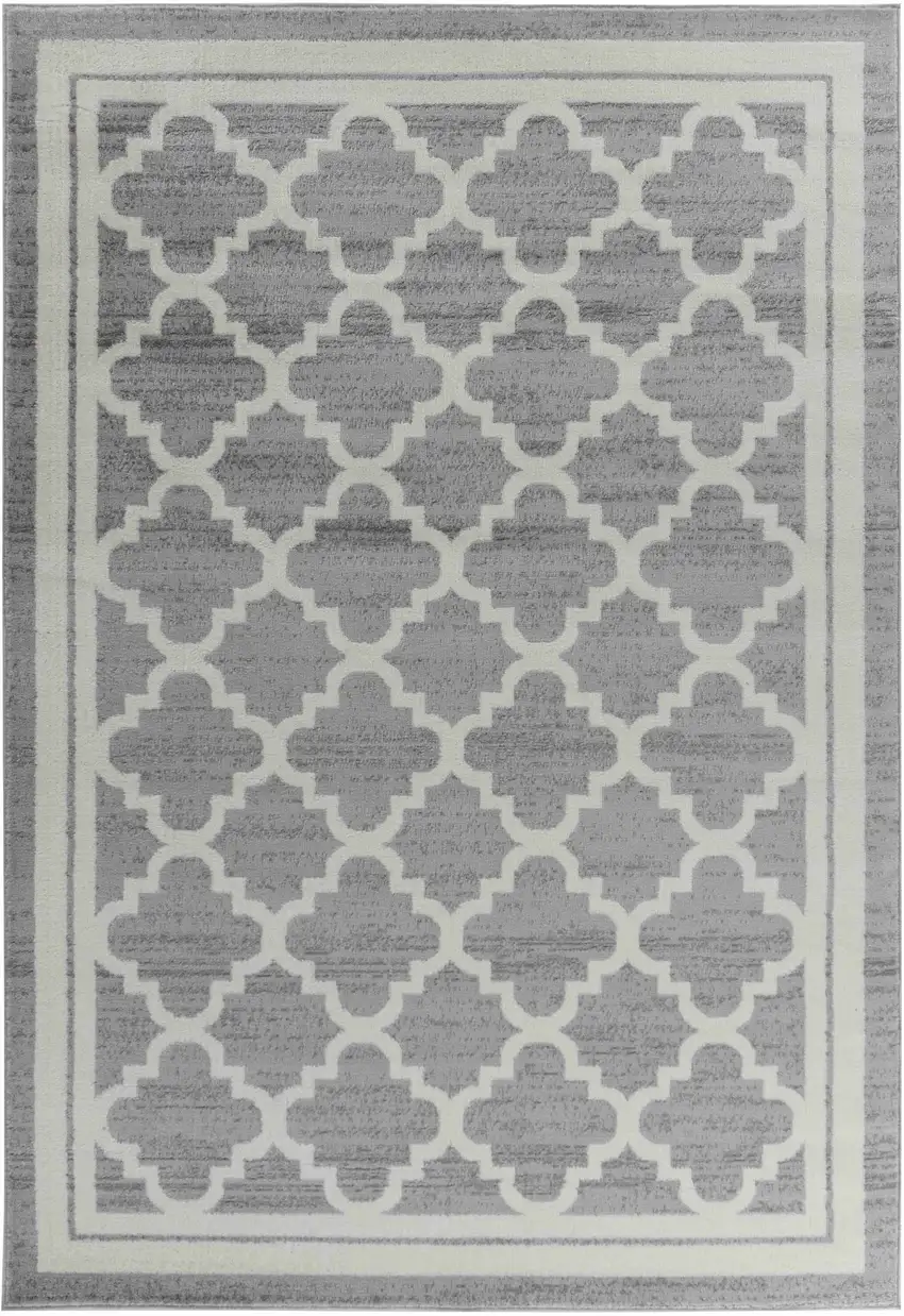 Grey Moroccan Area Rug Photo 6