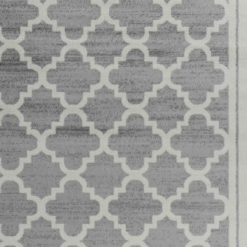 8' X 11' Grey Moroccan Area Rug Photo 4