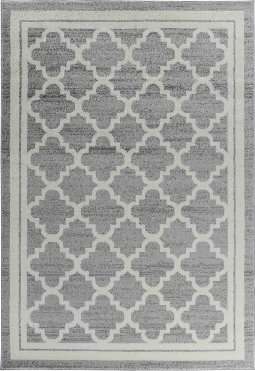 Grey Moroccan Area Rug Photo 6