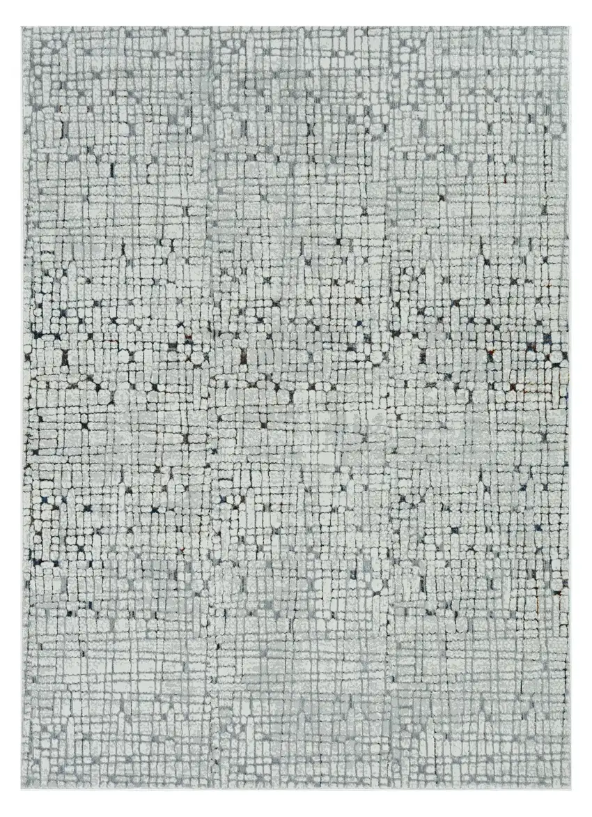 Grey Mosaic Area Rug Photo 2