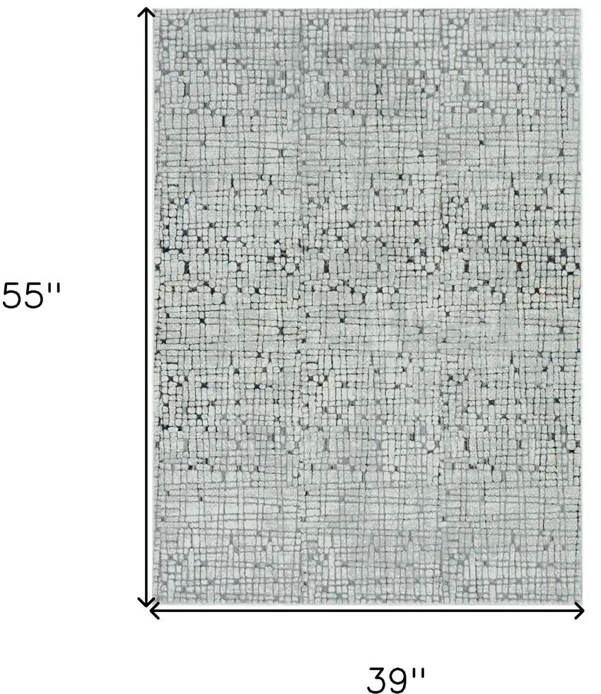 Grey Mosaic Area Rug Photo 8