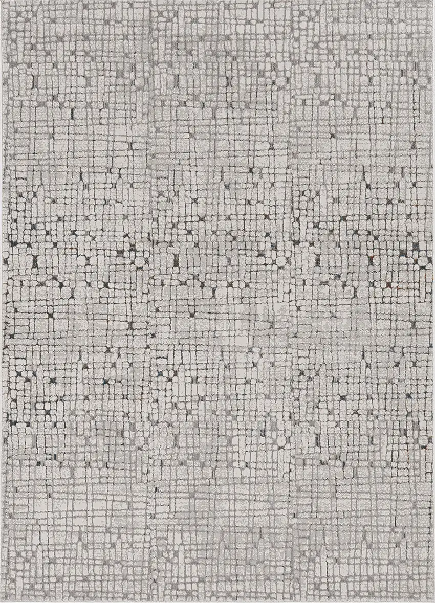 Grey Mosaic Area Rug Photo 3