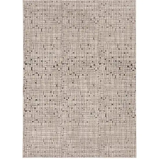 Gray And Black Abstract Distressed Area Rug Photo 2