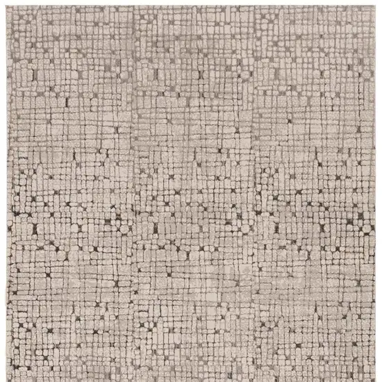 Gray And Black Abstract Distressed Area Rug Photo 5