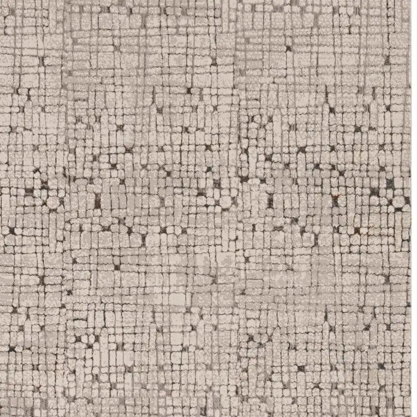 Gray And Black Abstract Distressed Area Rug Photo 4